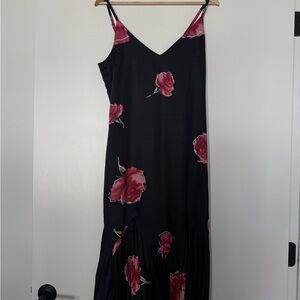 Floral Black Dress